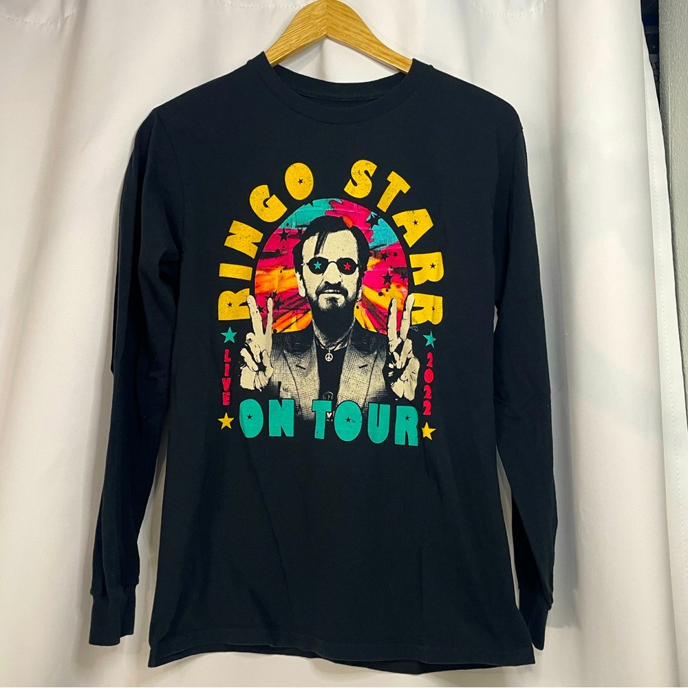 The Thread Shop black Ringo Starr On Tour 2022 LS graphic band tee sz S